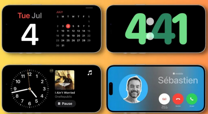 盐湖苹果手机维修分享iOS17横屏充电待机显示有什么好处 