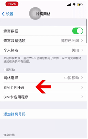 盐湖苹果14维修网分享如何给iPhone14的SIM卡设置密码 